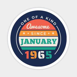 Retro Awesome Since January 1965 Birthday Vintage Bday 1965 Magnet